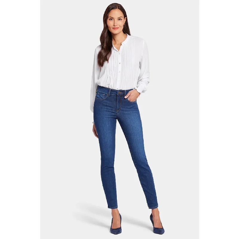 Blue Mid Rise Skinny Jeans