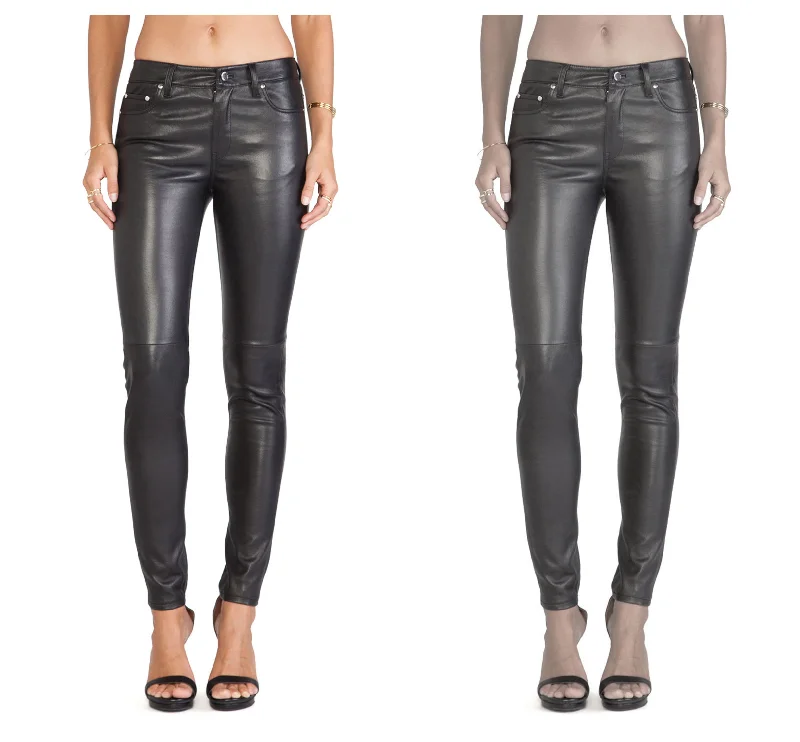 BLK DNM Women's Leather Pant 22 #WJL4401 $995 NWT