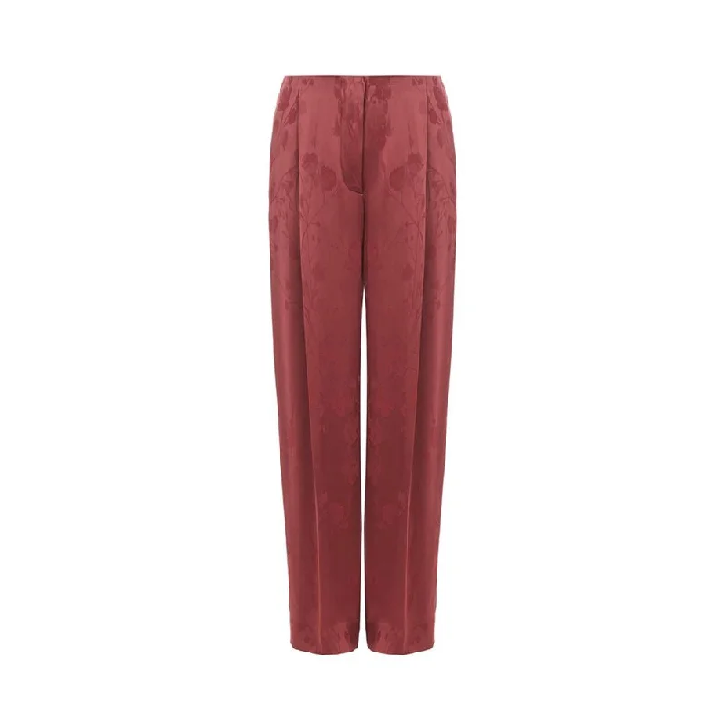 Elegant Red Tailored Pants