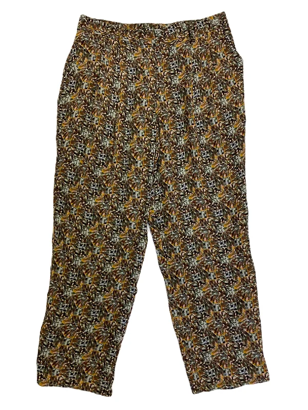 Hanley Mellon Women's Square Print Georgette Slim Pant