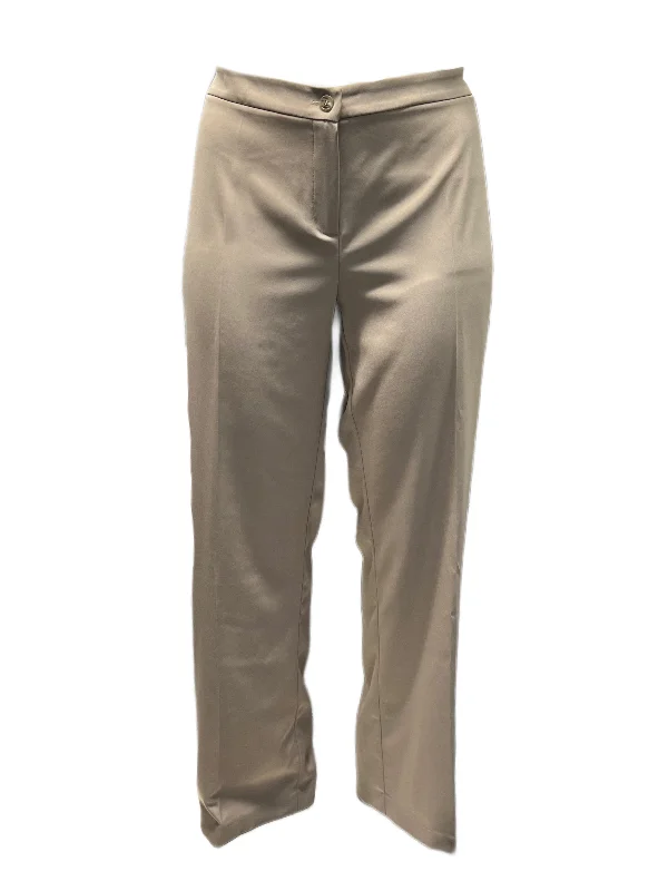 Marina Rinaldi Women's Beige Recco Straight Pants NWT Classic Chino Pants