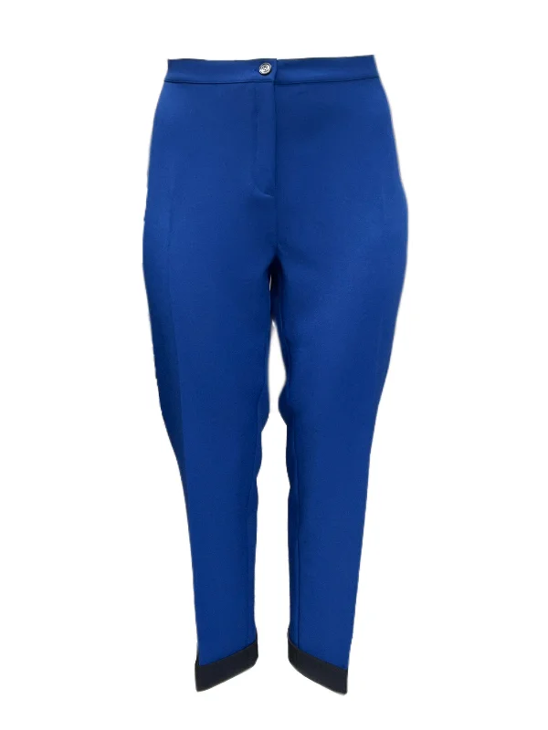 Marina Rinaldi Women's Blue Round Straight Leg Pants NWT