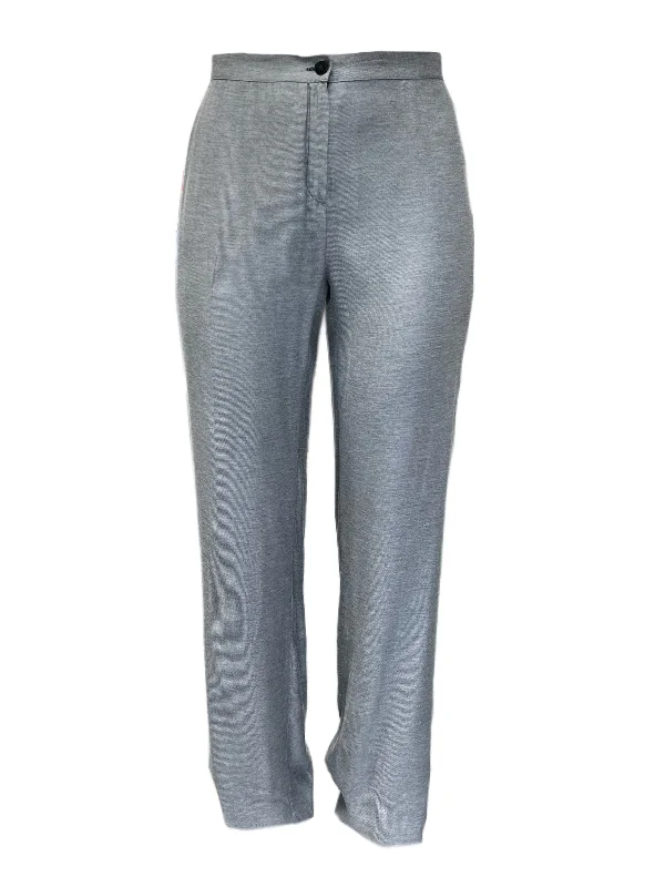 Marina Rinaldi Women's Grey Risposta Straight Pants NWT