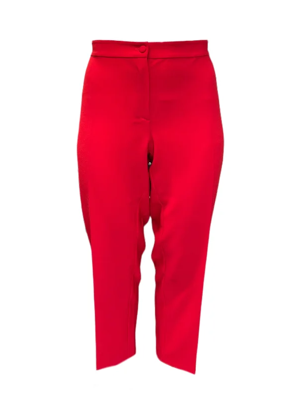 Marina Rinaldi Women's Red Radioso Straight Leg Pants NWT