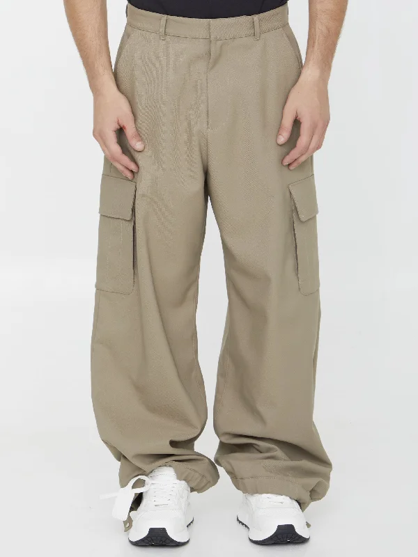 Ow Emb Drill Cargo Pants