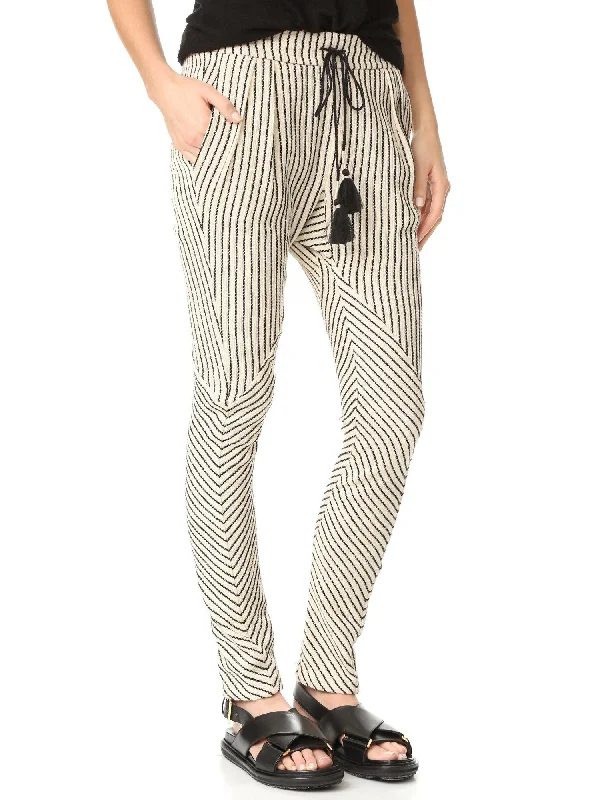 REBECCA MINKOFF Women's Black Stripe Sava Pants $348 NWT