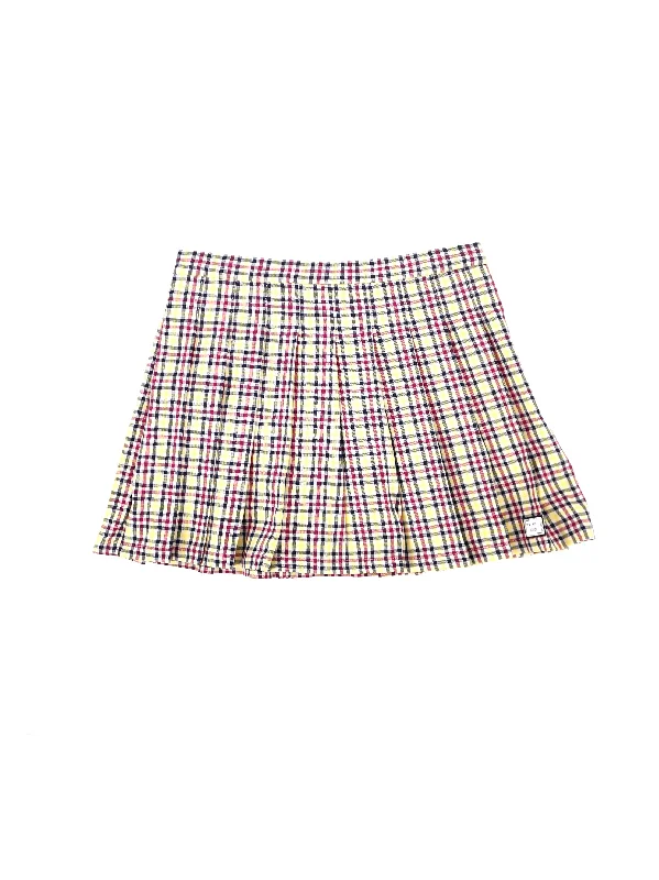 Women's Plaid Skirt,Yellow