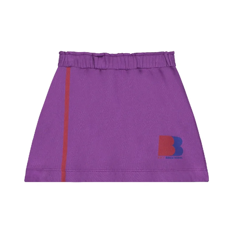 BONMOT MAGENTA SIDE STRIPE MINI SKIRT