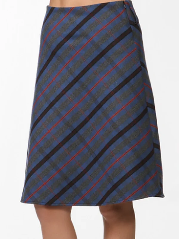 Casual Retro Commuter Check Women'S A-Line Skirt