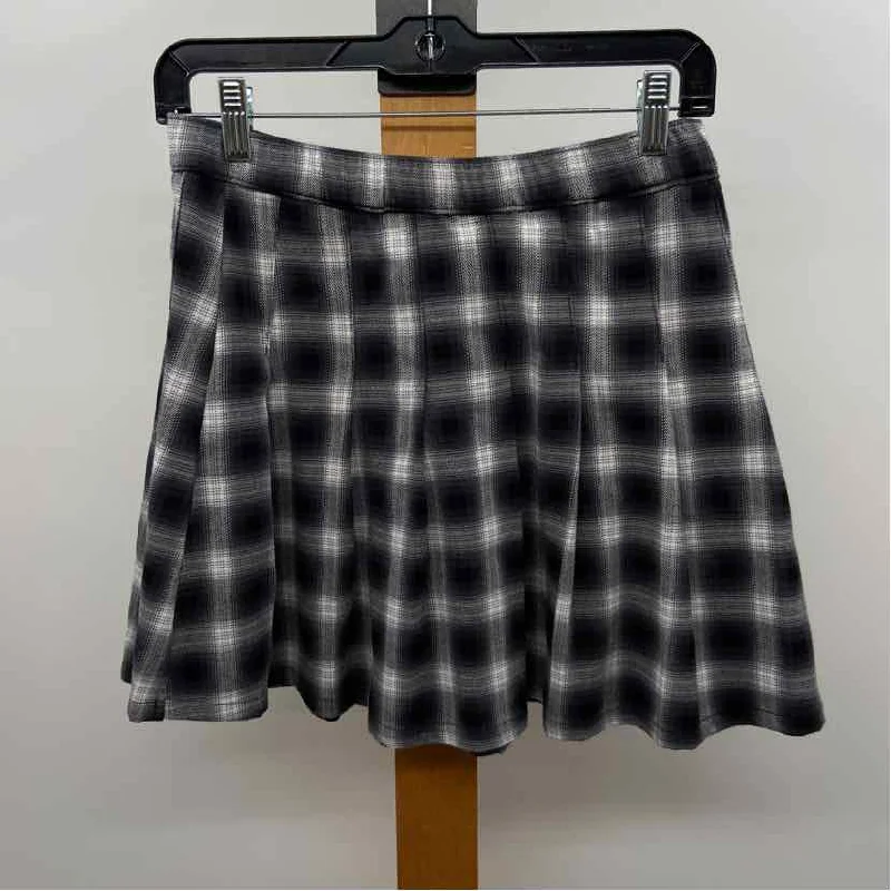 Hollister Women's Size S Gray Plaid Skirt