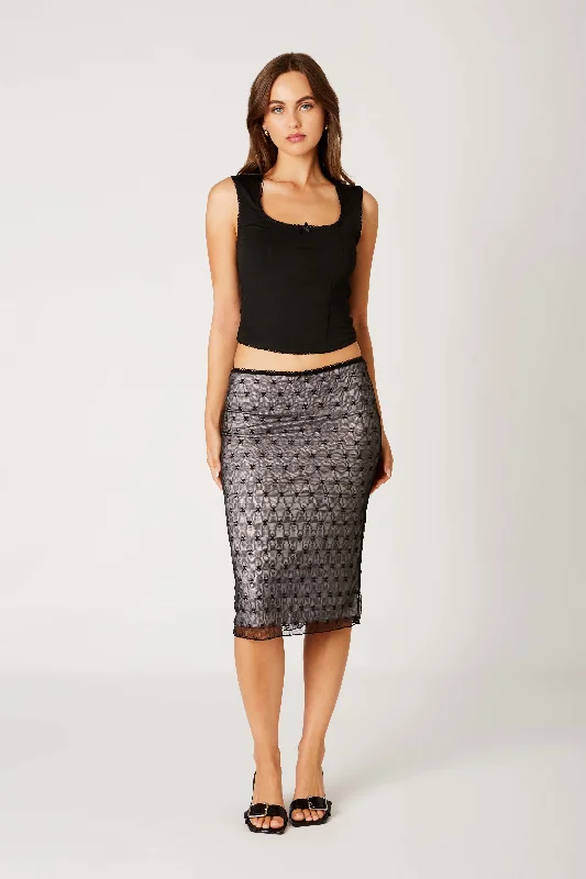 Willow Midi Skirt Black