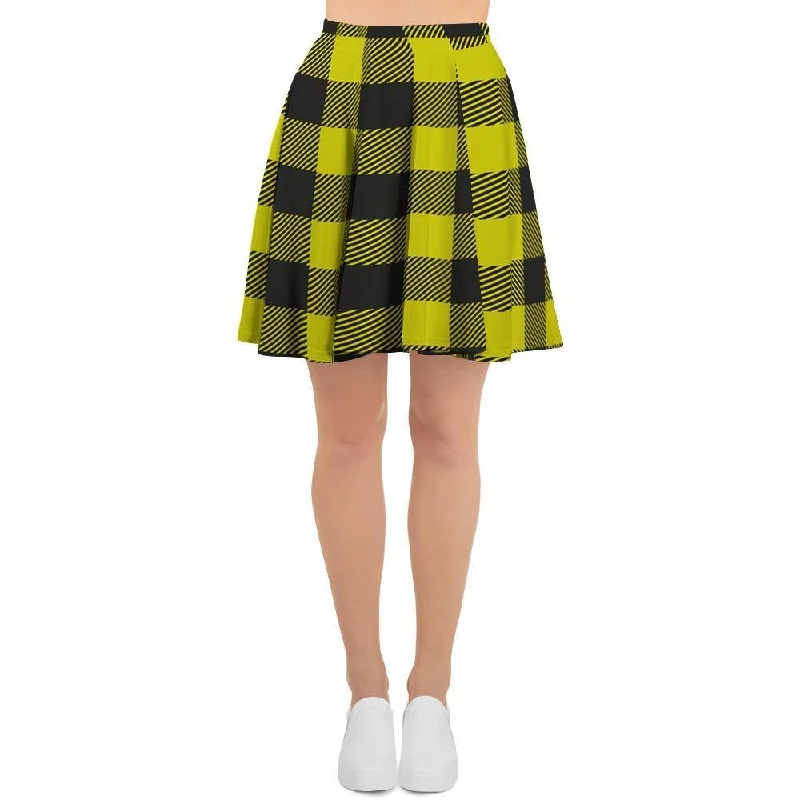 Yellow Plaid Women's Skirt